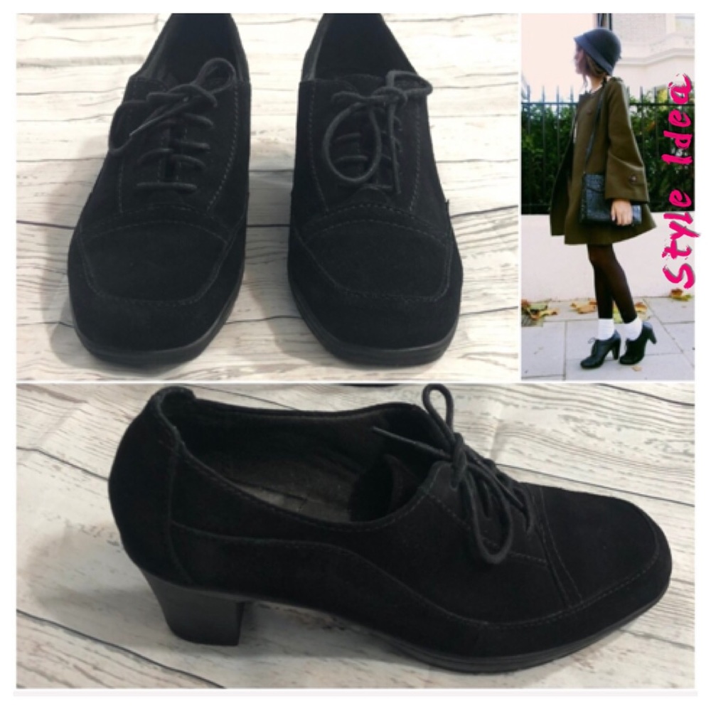Clark's Bendables Black Oxfords